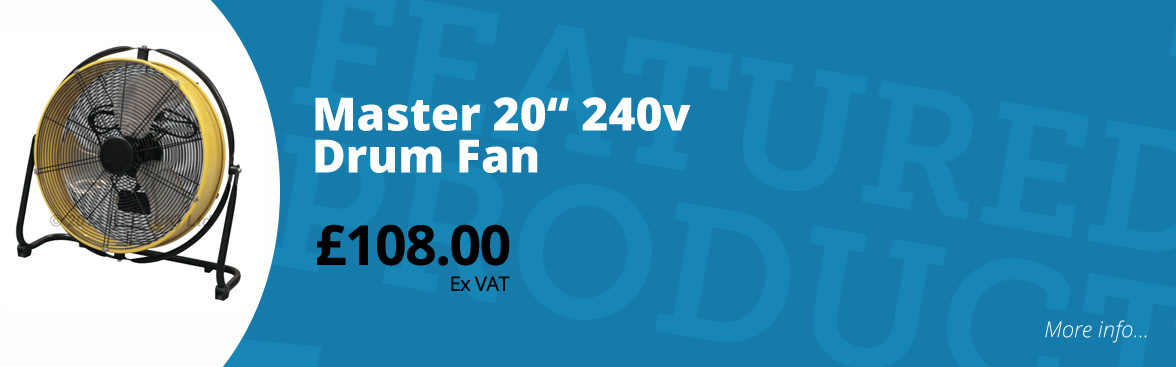 Master 20” 240v drum fan £108.00 ex VAT